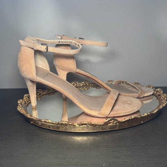 Stuart Weitzman Nunaked Heel Nappa Leather Ankle Strap Sandal wedding career 10 - Picture 2 of 10